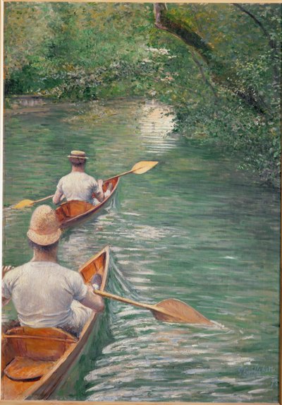 Kanoerne (olie på lærred) af Gustave Caillebotte