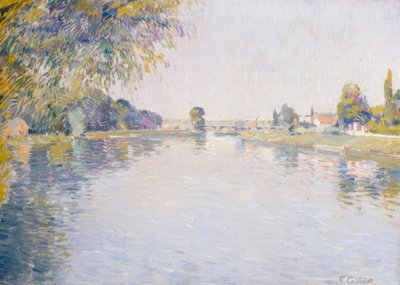 Udsigt over Seinen og Argenteuil -bredden mod Pont de af Gustave Caillebotte