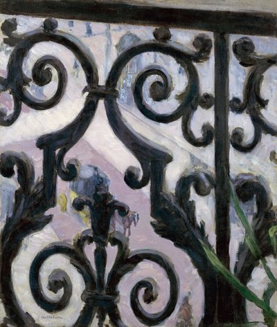 Udsigt fra balkonen - Udsigt fra en balkon - Maleri af Gustave Caillebotte (1848-1894) af Gustave Caillebotte