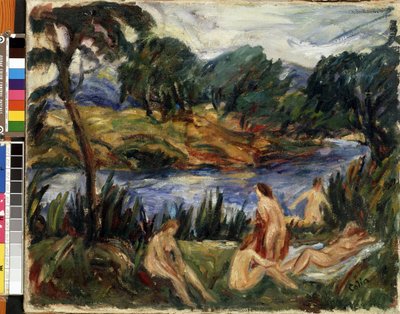 "Women at the river" (Women at the river) Maleri af Gustave Colin (1829-1910) Olie på lærred. Ekspressionisme. Mikalojus Konstantinas Ciurlionis Fine Arts Museum, Kaunas, Litauen af Gustave Colin