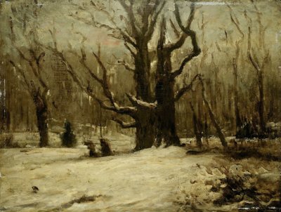 Vinterlandskab af Gustave Courbet (attributed to)