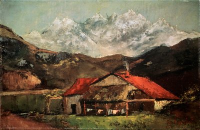 En hytte i bjergene, c1874 af Gustave Courbet