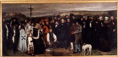 En begravelse i Ornans. Maleri af Gustave Courbet (1819-1877) af Gustave Courbet