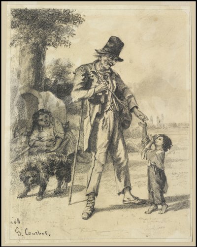 Almisser fra en tigger i Ornans, 1868 af Gustave Courbet