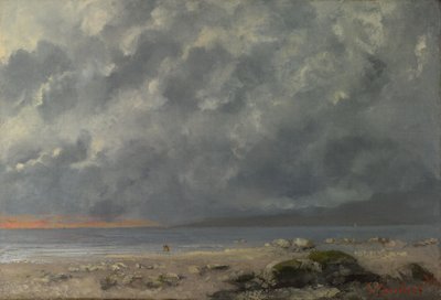 Strandscene af Gustave Courbet