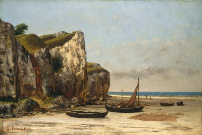 Strand i Normandiet, ca. 18721875. af Gustave Courbet