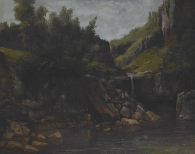 Cascade in a Rocky Landscape, ca. 1872-4 (olie på lærred) af Gustave Courbet