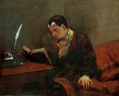 Charles Baudelaire, fransk digter (olie på lærred) af Gustave Courbet