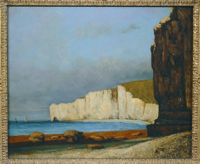Kystlandskab (olie på lærred) af Gustave Courbet