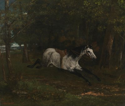 Løbsk hest af Gustave Courbet