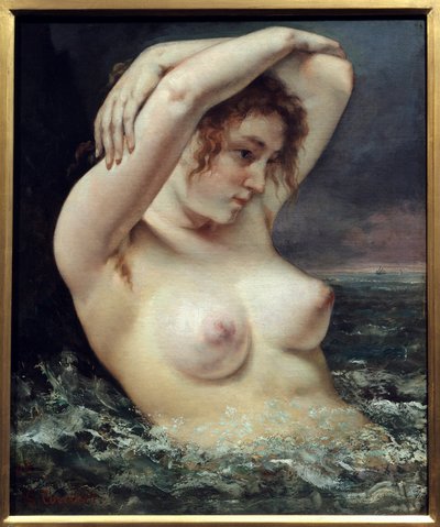 Kvinde på bølgen af Gustave Courbet