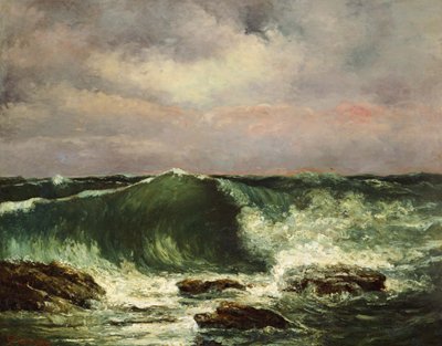 Fransk:  La vague Bølgen af Gustave Courbet