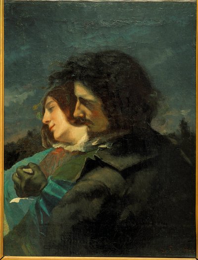 Happy lovers. Painting by Gustave Courbetdani af Gustave Courbet