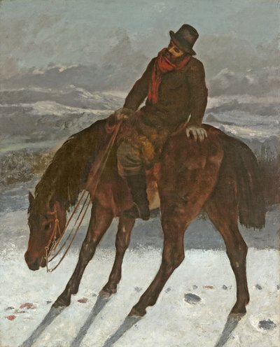 Jæger til hest, ca. 1864 af Gustave Courbet
