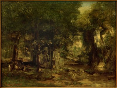 Hjorteleverancen ved Plaisir-Fontaine-strømmen af Gustave Courbet