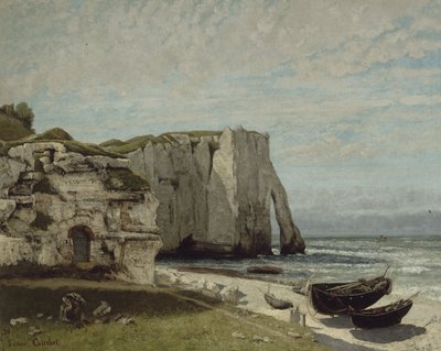 Klipperne ved Etretat efter stormen af Gustave Courbet