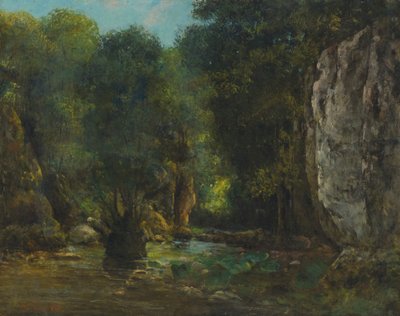 Le Puits Noir (Loue-kløften) af Gustave Courbet