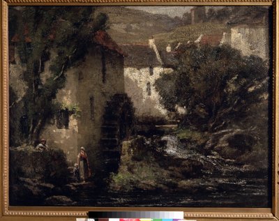 ""Vandmøllen"" (Vandmølle) Maleri af Gustave Courbet (1819-1877) Pouchkine Museum fra det 19. århundrede af Gustave Courbet