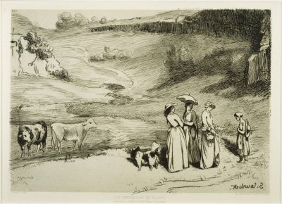 Landsbyens damer af Gustave Courbet