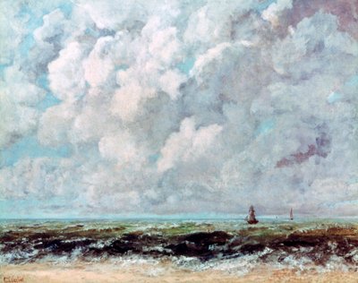 Marinelandskab, c1840-1877 af Gustave Courbet