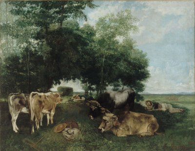 Lur i høsæsonen, Doubs Mountains af Gustave Courbet