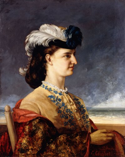 Portræt af grevinde Karoly, 1865 af Gustave Courbet