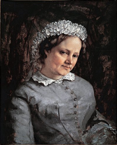 Portræt af Euphrasie Proudhon (olie på lærred af Gustave Courbet