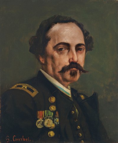 Portræt af general Gustave Paul Cluseret 1823-1900. af Gustave Courbet