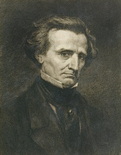 Portræt af Hector Berlioz (1803-69) indgraveret af A. Gilbert, pub. i 