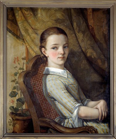 Portræt af Juliette Courbet (1831-1915), søster til kunstneren af Gustave Courbet (1819-1877) 1844 af Gustave Courbet