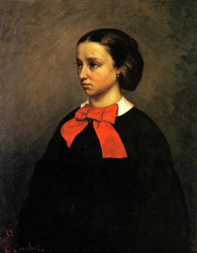 Portræt af Madame Jacquet af Gustave Courbet