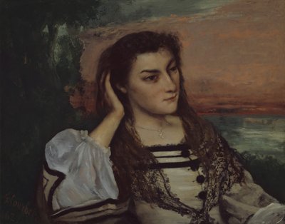 Reverie Portræt af Gabrielle Borreau, 1862. af Gustave Courbet