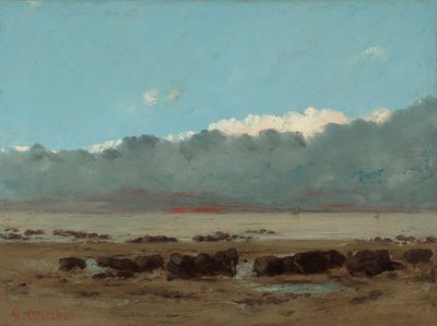 Black Rocks ved Trouville af Gustave Courbet