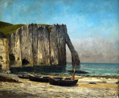 Klipperne i Étretat, 1869. af Gustave Courbet