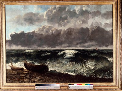Det stormfulde hav siger bølgen. Maleri af Gustave Courbet (1819-1877) af Gustave Courbet