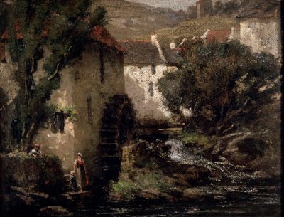 Vandmølle, 1800-tallet. af Gustave Courbet