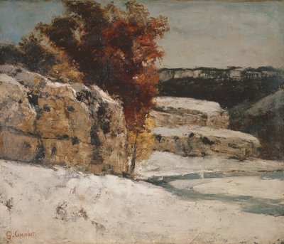 Vinterlandskab, 1865-70 af Gustave Courbet