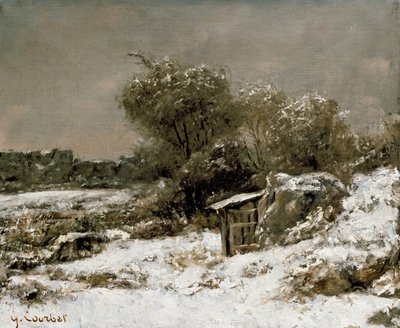 Vinterscene, 1800-tallet af Gustave Courbet