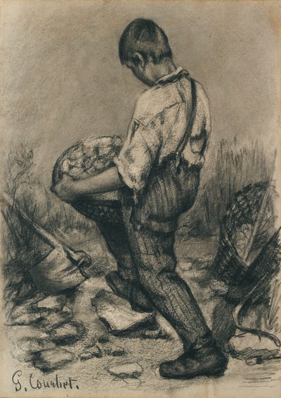 Ung Stenbryder, c1864-1865 af Gustave Courbet