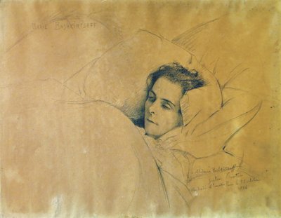 Maria Konstantinovna Bashkirtsevas død 1858-1884, 1884. af Gustave Courtois