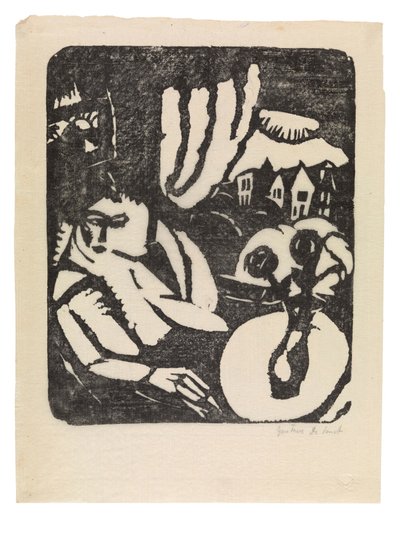 Hollandsk: Interieur eller siddende kvinde ved vinduet af Gustave de Smet