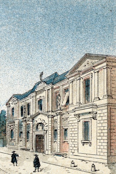Udsigt over Hotel Carnavalet, Bolig for Marquise of Sevigne af Gustave Demoulin