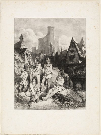 En gruppe østrigske vagter af Gustave Dore