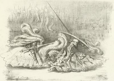 A Tournament - Beauty the Prize AD1450 (dybtryk) af Gustave Dore
