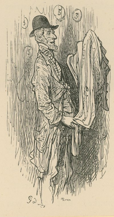 En mand med stof af Gustave Dore