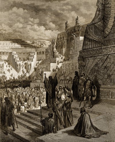 Artaxerxes giver jøderne frihed. - Bibel af Gustave Dore