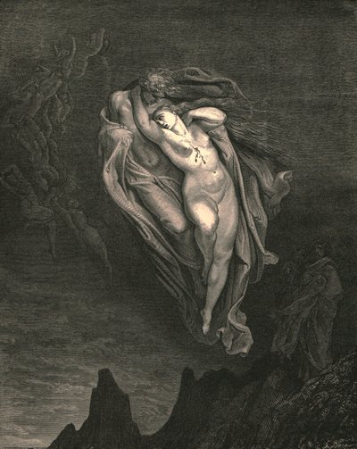 Bard! Jeg vil gerne henvende mig til de to sammen, der kommer, c1890. af Gustave Dore
