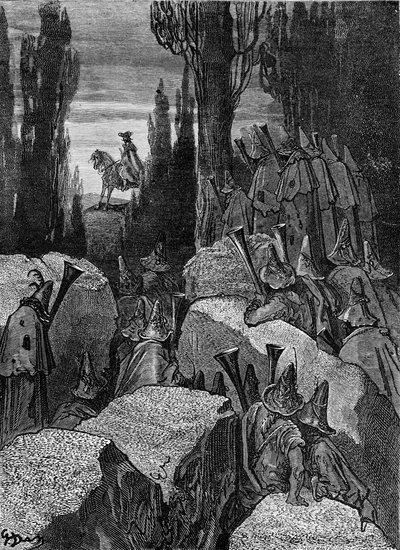 Baron Münchausen: Vejmænd / røvere, af Doré. af Gustave Dore