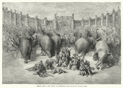 Fangede jøder i cirkus i Alexandria (gravering) af Gustave Dore