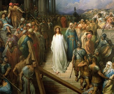 Christ Leaving the Praetorium Christ quittant le prétoire, mellem 1874 og 1880. af Gustave Dore